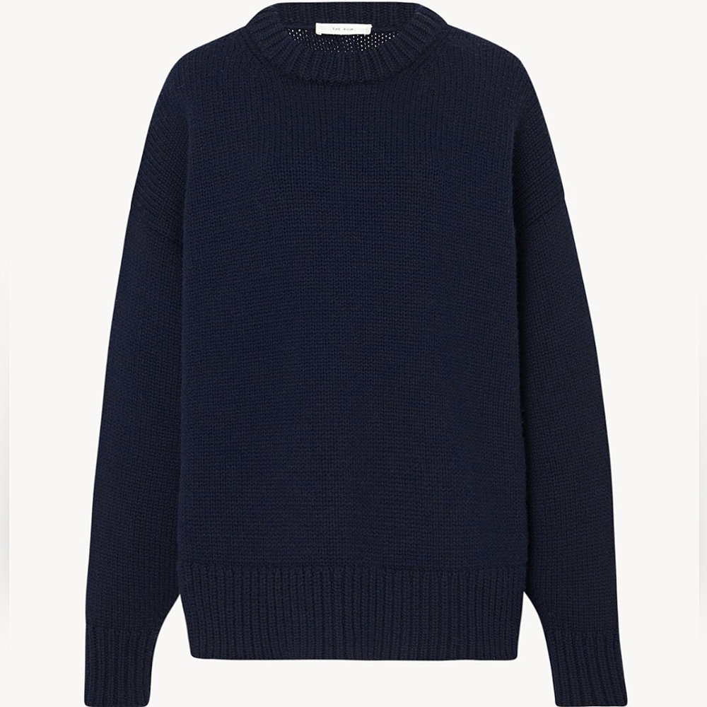 The Row Ophelia Sweater - Dark Navy XL - Wool & Cashmere